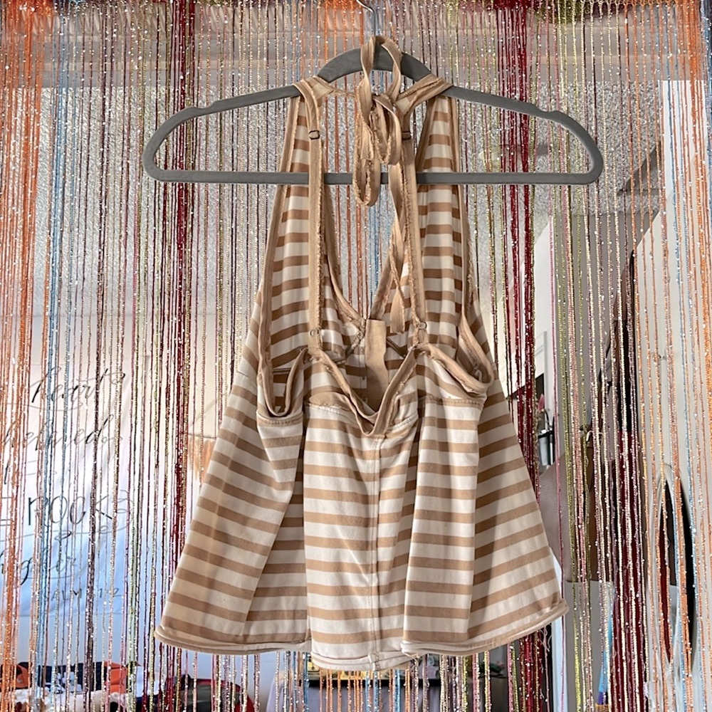 We The Free people beige striped tank top - Picture 2 of 2